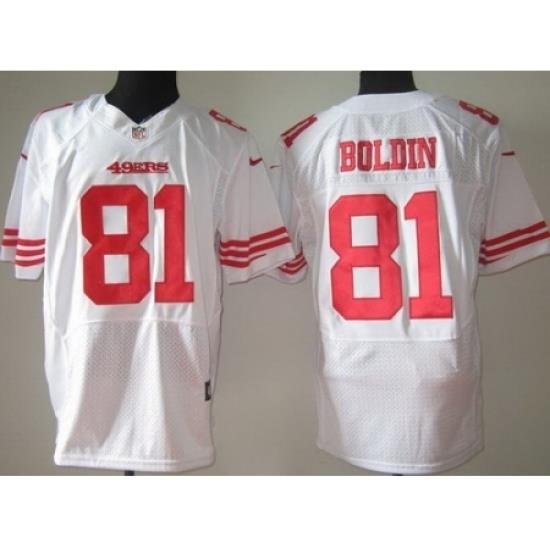 Nike San Francisco 49ers 81 Anquan Boldin White Elite NFL Jersey