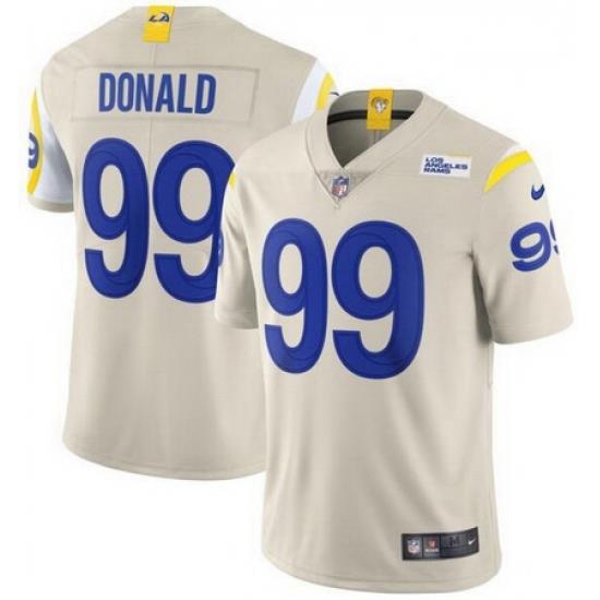 Nike Rams Aaron Donald 99  Bone 2020 New Vapor Untouchable Limited Jersey