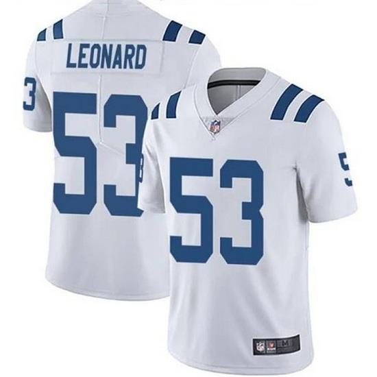 Youth Indianapolis Colts 53 Darius Leonard White Vapor Untouchable Limited Stitched Football Jersey