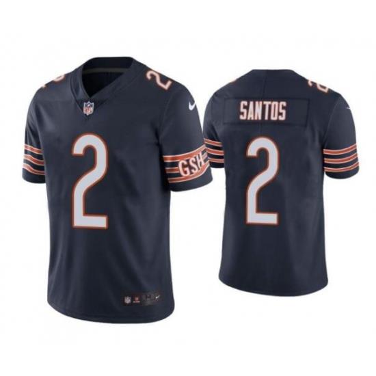 Men Chicago Bears 2 Cairo Santos Navy Vapor Untouchable Limited Stitched Jersey