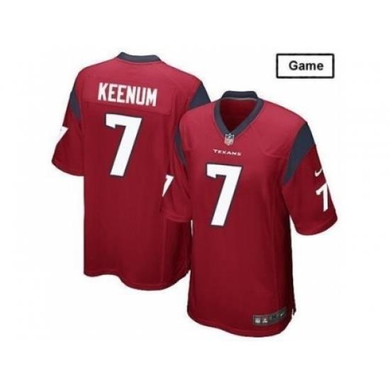 Nike Houston Texans 7 Case Keenum Red Game NFL Jersey