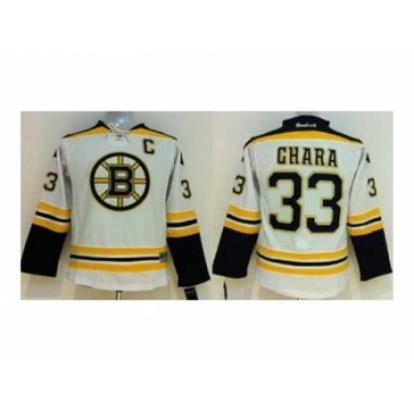 Youth nhl jerseys boston bruins #33 chara white[patch C]