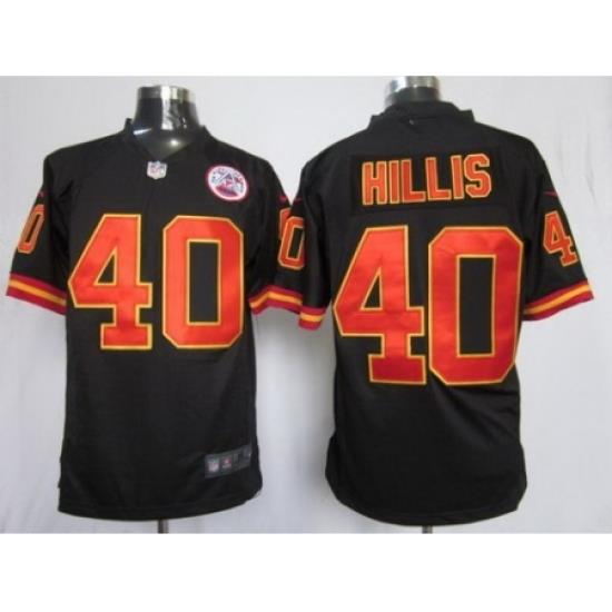 Nike Kansas City Chiefs 40 Peyton Hillis Black Game NFL Jersey