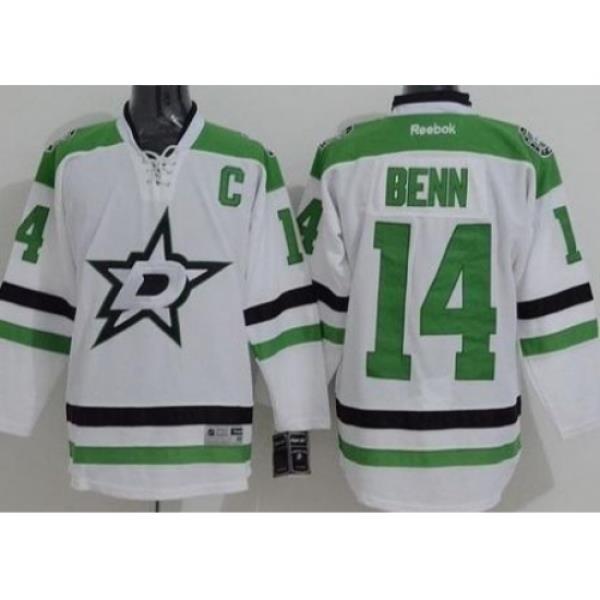 Dallas Stars #14 Jamie Benn White Stitched NHL Jersey