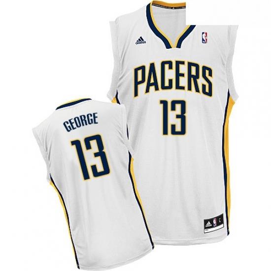 Youth Adidas Indiana Pacers 13 Paul George Swingman White Home NBA Jersey