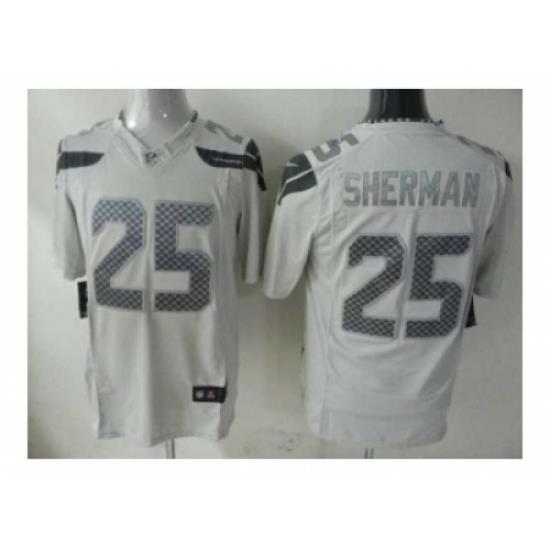 Nike seattle seahawks 25 Richard Sherma White game Platinum NFL Jersey
