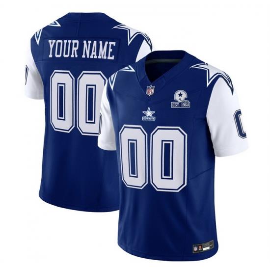 Men Women youth Dallas Cowboys Active Player Custom Navy 2023 F U S E  With Established In 1960 Patch Vapor Limited Stitched Football Jersey
