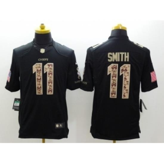 Nike Kansas City Chiefs 11 Alex Smith Black Limited Salute to Service NFL Jersey