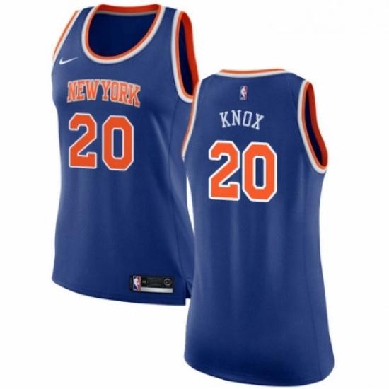 Womens Nike New York Knicks 20 Kevin Knox Authentic Royal Blue NBA Jersey Icon Edition
