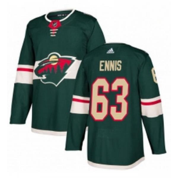 Youth Adidas Minnesota Wild 63 Tyler Ennis Authentic Green Home NHL Jersey