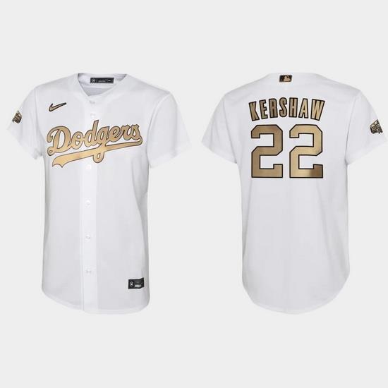 Youth Clayton KershaW Los Angeles Dodgers 2022 Mlb All Star Game White Jersey