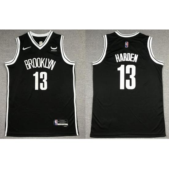 Men's Brooklyn Nets #13 James Harden 2021 22 Navy Swingman City Edition Stitched Basketball Jersey