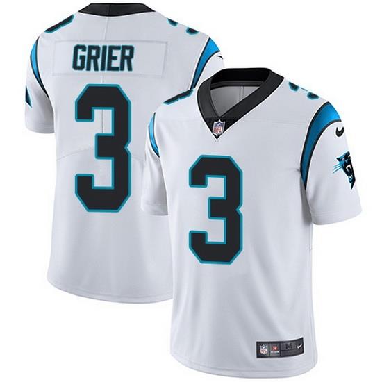 Nike Panthers 3 Will Grier White Men Stitched NFL Vapor Untouchable Limited Jersey