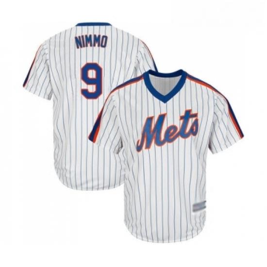 Youth New York Mets 9 Brandon Nimmo Authentic White Alternate Cool Base Baseball Jersey