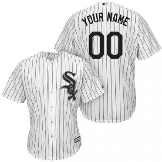 Men Women Youth All Size Chicago White Sox Cool Base Custom Jersey White 3