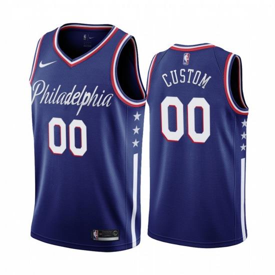 Nike 76ers Custom Navy 2019 20 City Edition Swingman NBA Jersey