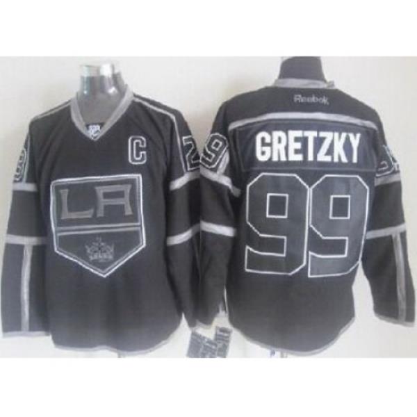 Los Angeles Kings 99 Wayne Gretzky Black ICE Fashion NHL Jerseys