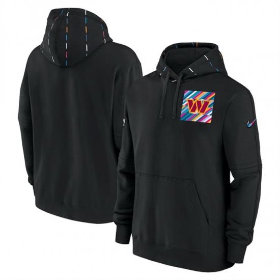 Men Washington Commanders Black 2023 Crucial Catch Club Pullover Hoodie
