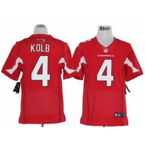 Nike Arizona Cardinals 4 Kevin Kolb Red Elite NFL Jersey