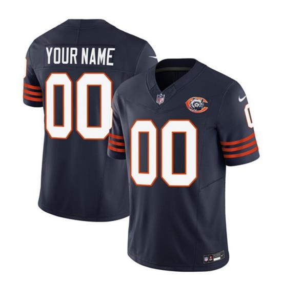 Men Women youth Chicago Bears Active Player Custom 2023 F U S E  Navy Throwback Limited Stitched Football Jersey