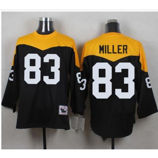 Mitchell And Ness 1967 Pittsburgh Steelers 83 Heath Miller Black Yelllow Throwback Men 27s Stitched