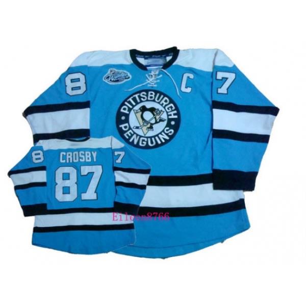 RBK hockey jerseys,Pittsburgh Penguins 87# S.Crosby blue