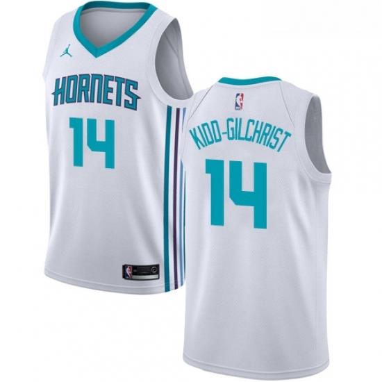 Womens Nike Jordan Charlotte Hornets 14 Michael Kidd Gilchrist Swingman White NBA Jersey Association Edition