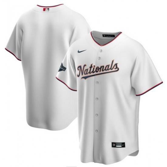 Nationals Blank White Gold Youth Nike 2020 Gold Program Cool Base Jersey