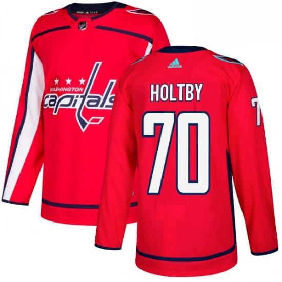 Mens Adidas Washington Capitals 70 Braden Holtby Premier Red Home NHL Jersey
