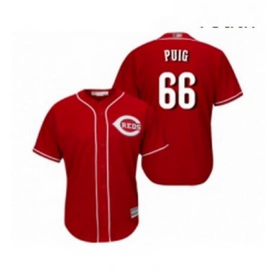 Youth Cincinnati Reds 66 Yasiel Puig Replica Red Alternate Cool Base Baseball Jersey