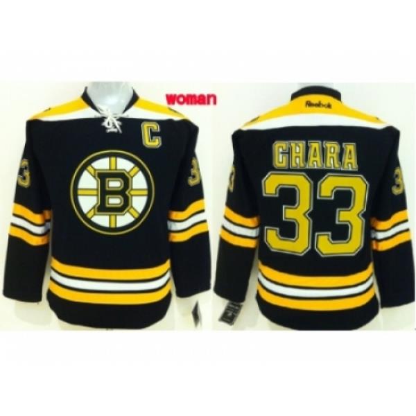 Women NHL boston bruins #33 chara black jerseys