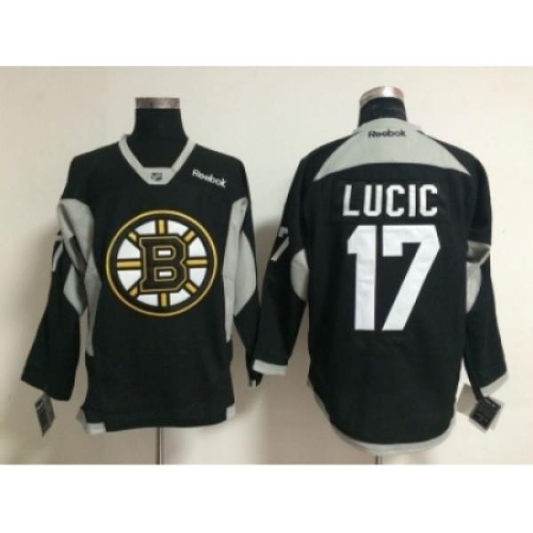 NHL Boston Bruins #17 Milan Lucic black jerseys