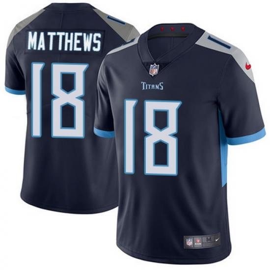 Nike Titans #18 Rishard Matthews Navy Blue Alternate Mens Stitched NFL Vapor Untouchable Limited Jersey