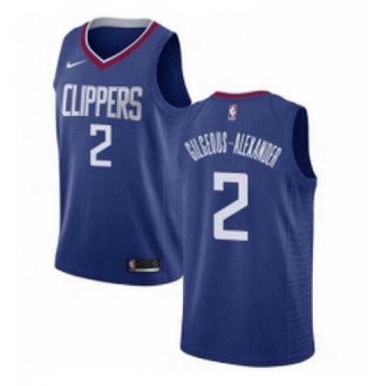 Womens Nike Los Angeles Clippers 2 Shai Gilgeous Alexander Swingman Blue NBA Jersey Icon Edition