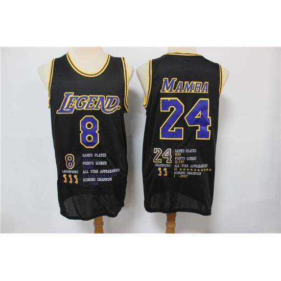 Los Angeles Lakers 8  2624 Kobe Bryant Black Nike Mamba Swingman Fashion Jersey