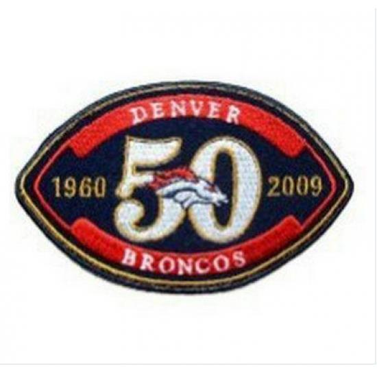 Stitched Denver Broncos 50th Anniversary Jersey Patch