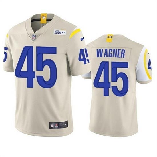 Men Los Angeles Rams 45 Bobby Wagner Bone Vapor Untouchable Limited Stitched Football Jersey