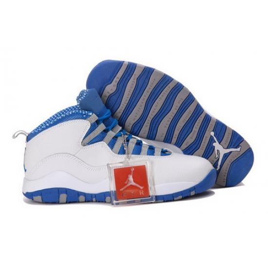 Air Jordan 10 Shoes 2013 Mens White Blue