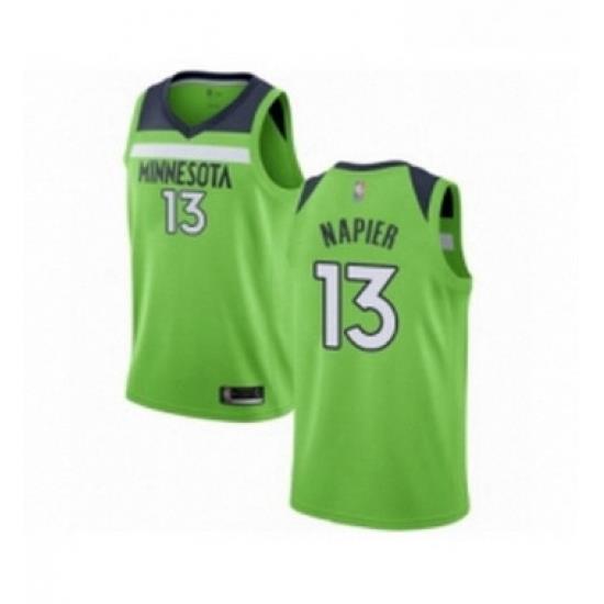 Youth Minnesota Timberwolves 13 Shabazz Napier Swingman Green Basketball Jersey Statement Edition
