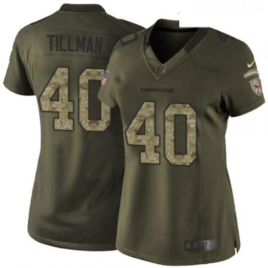 Womens Nike Arizona Cardinals 40 Pat Tillman Elite Green Salute to Service NFL Jersey