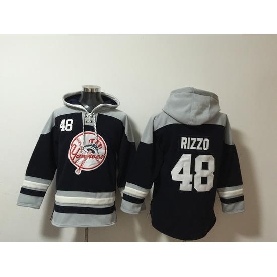 Men New York Yankees 48 Anthony Rizzo Stitched Hoodie