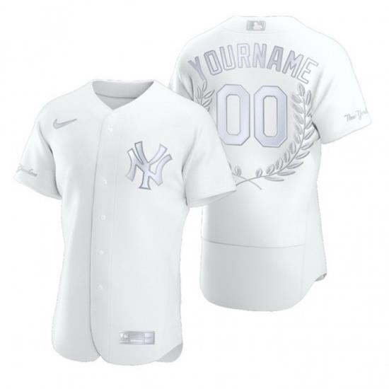 New York Yankees Custom Men Women youth 27 Nike Platinum MLB MVP Limited Player Edition Jersey