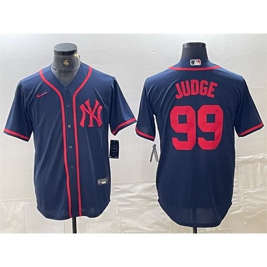 Men NeW York Yankees 99 Aaron Judge Navy Cool Base Stitched Baseball Jersey