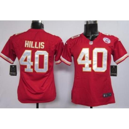Women Nike Kansas City Chiefs 40 Peyton Hillis Red Nike NFL Jerseys