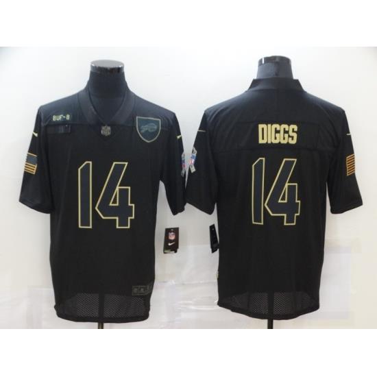 Nike Buffalo Bills 14 Stefon Diggs Black 2020 Salute To Service Limited Jersey