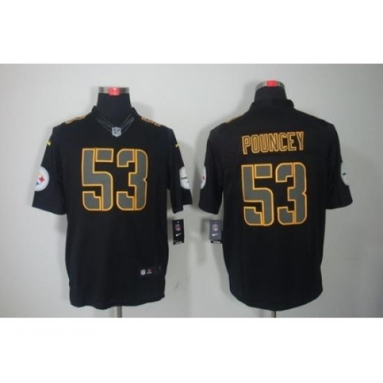 Nike Pittsburgh Steelers 53 Maurkice Pouncey Black Limited Impact NFL Jersey