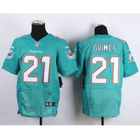nike nfl jerseys miami dolphins 21 grimes green[Elite][grimes]