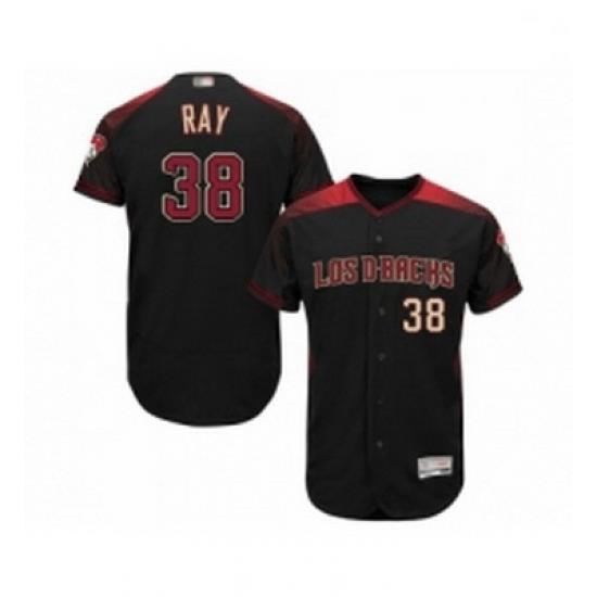 Mens Arizona Diamondbacks 38 Robbie Ray Black Alternate Authentic Collection Flex Base Baseball Jersey