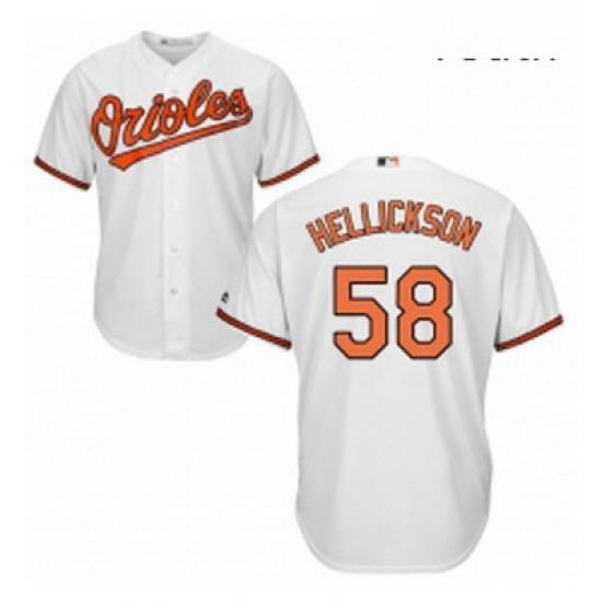 Youth Majestic Baltimore Orioles 58 Jeremy Hellickson Replica White Home Cool Base MLB Jersey