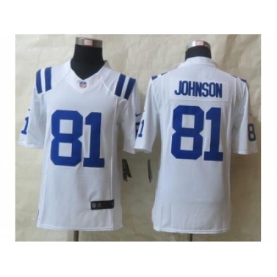 Nike Indianapolis Colts 81 Andre Johnson white Limited Jersey